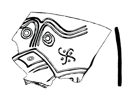 Levha 3 8 Tarsus-Gözlükule Gamalı Haç (Swastika) motifli ağırşak.