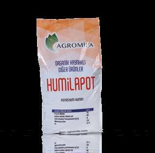humilapot Yüksek oranda Hümik ve Fulvik asit içeren ve sıvı haldeki Hümik asit tuzunun granülasyonu ile elde edilen bir üründür.
