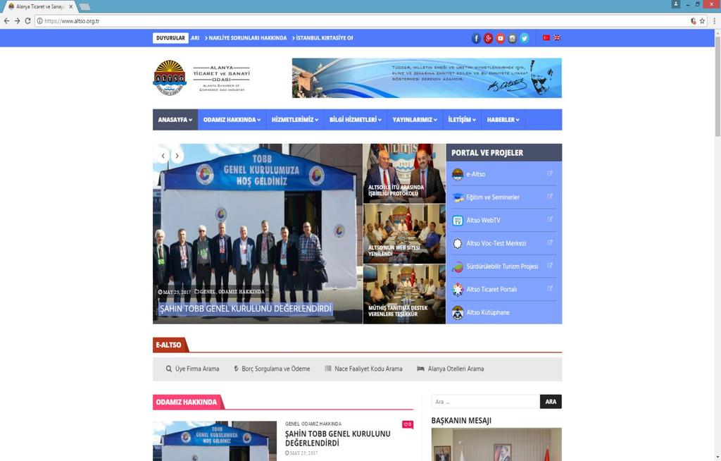 ODAMIZ WEB SİTESİ YENİLENEREK YAYINA VERİLDİ-15.05.