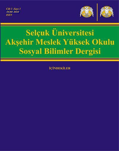 AKMYO Sosyal Bilimler Dergisi AKMYO Sosyal Bilimler Dergisi Akşehir Meslek Yüksekokulu