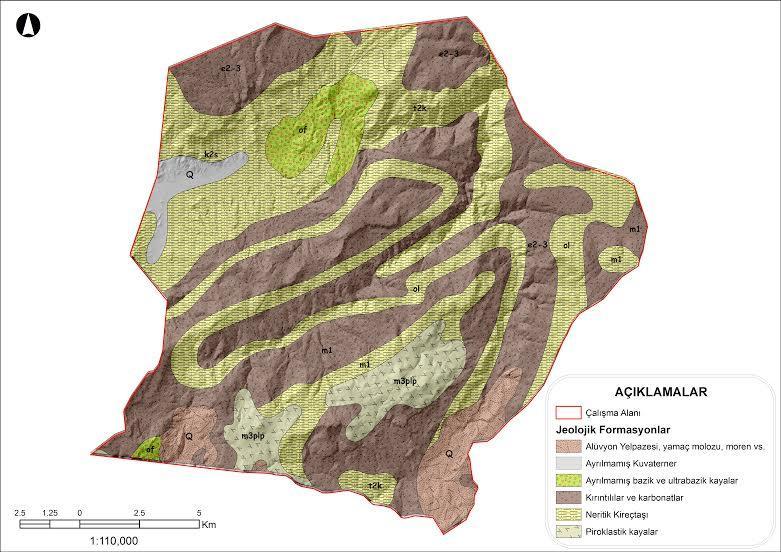Önerilen Levent Vadisi Jeoparkı nda Jeositler -33- Harita