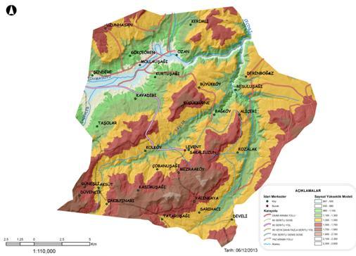 jeoloji haritası (Ömer Ünsal) Harita 3: Levent Vadisi