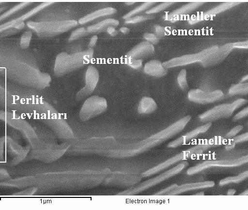165 Çizelge 7.2. 3-1 numaralı 15 ppm bor içeren Ç1020 malzemesinden alınan SEM incelemesi sonucu elde edilen mikroyapı fotoğrafında belirtilen şeklin analizi Element C Si S Mn Fe Ağırlık 8.77 0.29 1.