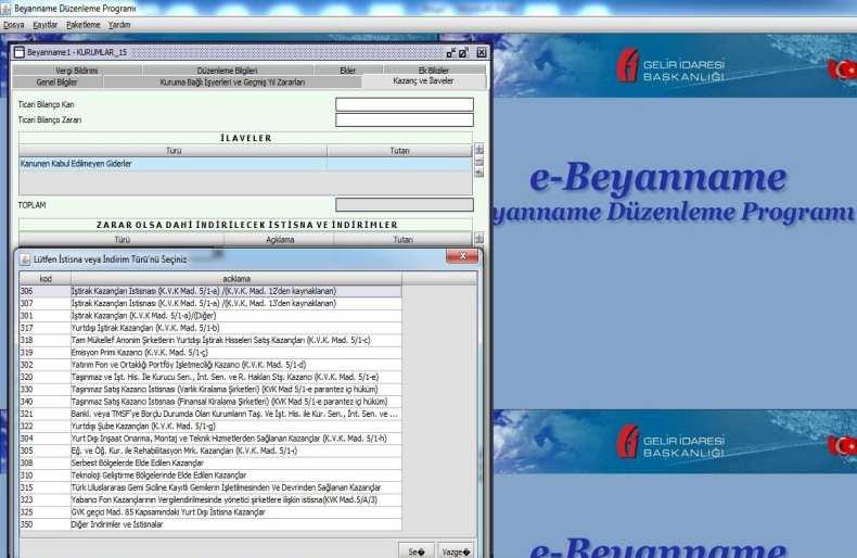 2- EK BİLGİLER BÖLÜMÜ Yeni kurumlar vergisi beyannamesinde bir sonraki sayfada görüntüsüne yer verdiğimiz şekilde Ek Bilgiler bölümü oluşturulduğunu görmekteyiz.