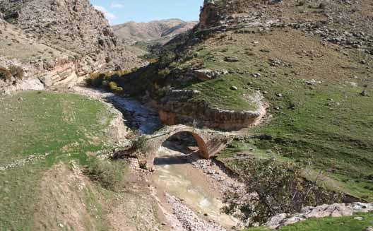 3.4.8. GERRA HAN KÖPRÜSÜ Ormanardı Köyü nde Gerre Han ın yanında Dicle Nehri ne dökülen çayın üzerinde kuzey-güney doğrultusunda kurulmuştur.