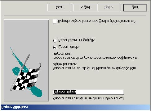 Şekil 8.1.7. Rapor Sihirbazı İle Rapor Oluşturma 6. Ekran Raporun hangi isimle kaydedileceği yazılır.