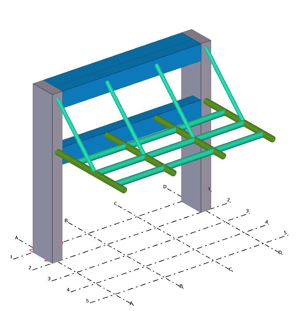 TEKLA STRUCTURES 2016 LE BETONARMEYE MONTAJLI SUNDURMA ÇATI MODELLEME ÇALI MASI Üretilecek Model Not: Bu TEKLA STRUCTURES modeli statik olarak hesaplanm olmay p al