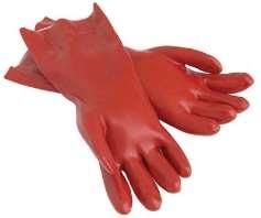 Elektrik Kazalarına karşı korunma : Manşetleri eli, bileği şok ve yanıklardan koruyacak kadar uzun olan lastik eldivenler kullanılır. Bu eldivenler 90.000 volta 3 dakika dayanmalıdır.