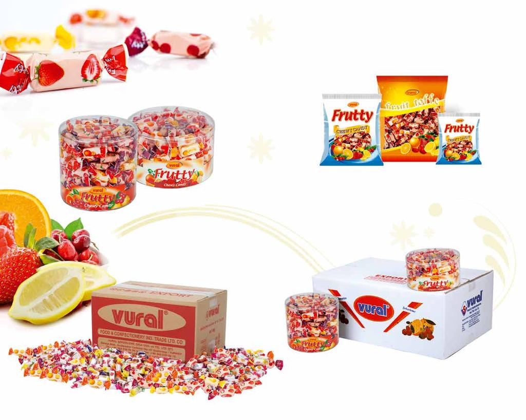 MEYVE AROMALI TOFFE ŞEKER Toffee Candy with Fruit Flavour M 2605 M 2603 300 gr.