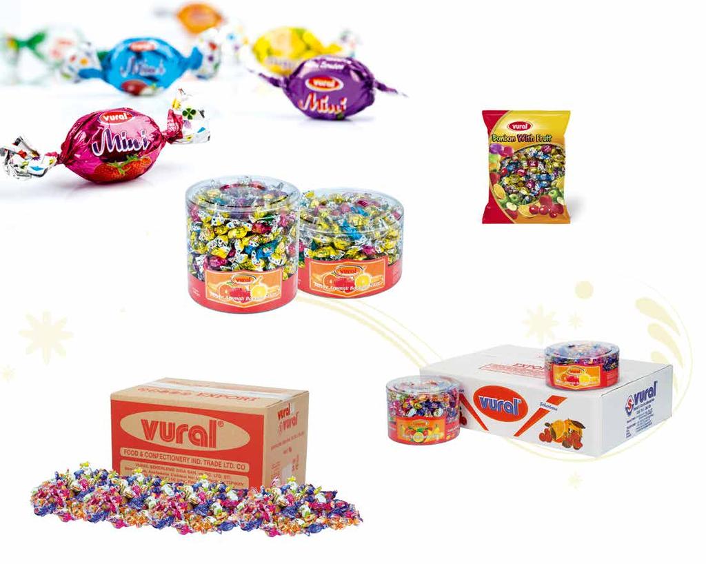 MEYVE AROMALI MİNİ BONBON ŞEKER Mini Bonbon Candy With Fruit