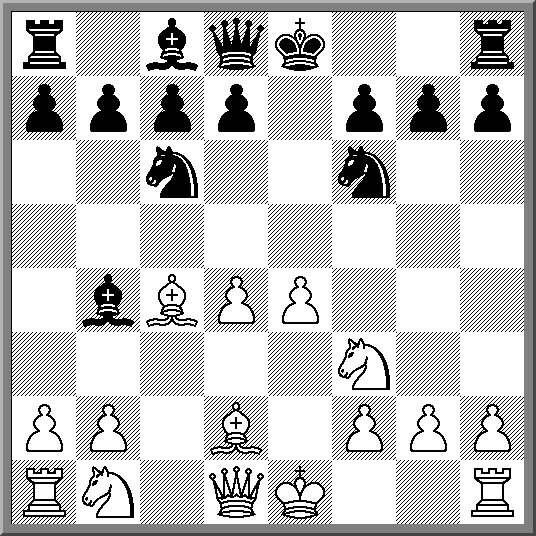 ile galip çıktılar, siyahların c8 fili gelişmemiştir ve hamle sırası da beyazlardadır. 11.Kc1 (soru1: beyazlar 11.h3 oynar ise, siyahların cevabı ne olmalıdır?siyahlar ne kazanır?