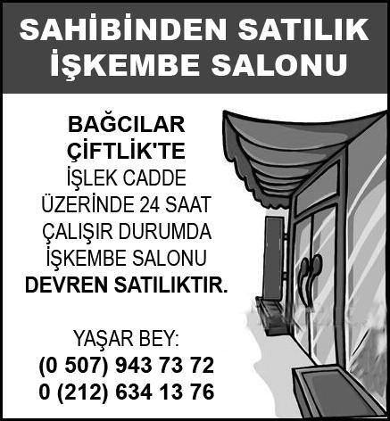 0(216) 307 33 47 (0533) 467 15 61 n MARKETÝMÝZE Mütedeyyin bayan yönetici aranýyor.