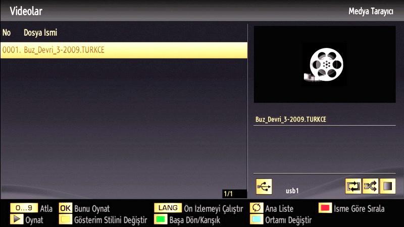 DLNA desteği sadece Ortam Tarayıcısı klasör modunda geçerlidir. Klasör modunu etkinleştirmek için ana ortam tarayıcısı ekranında Settings (Ayarlar) sekmesine gidin ve OK tuşuna basın.