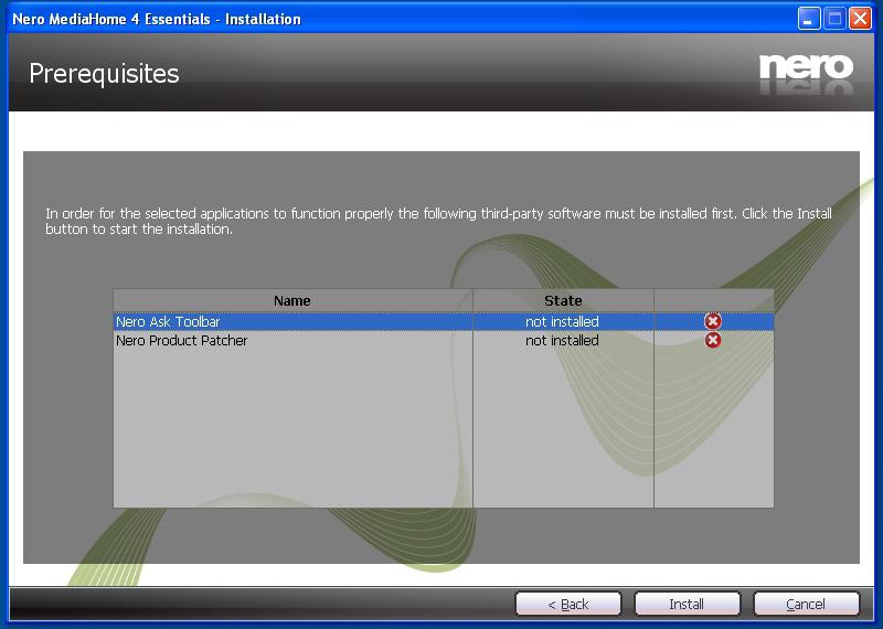 7. Use Typical installation and click the Next button. The Prerequisites screen is displayed.