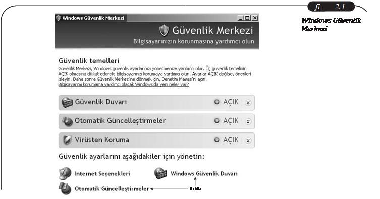 + Yazılımı Güncelleme + Yazılımı Güncelleme Virüsler ve diğer zararlı yazılımlar işletim sisteminde açıklardan yararlanarak yazılır.