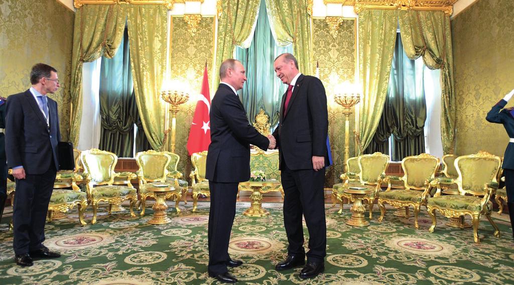 TÜRKİYE-RUSYA GÖRÜŞMELERİ 10-11 Mart 2017 tarihlerinde Türkiye Cumhurbaşkanı Recep Tayyip Erdoğan Rusya ziyareti çerçevesinde Sankt-Petersburg şehrinde üst düzey görüşmeler gerçekleştirdi.