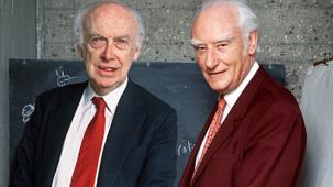 yaşında) ve Francis Crick (1916-2004) gençliklerinde çift sarmal