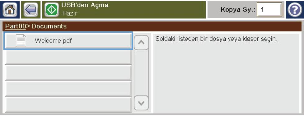 Pratik USB yazdırma Bu üründeki pratik USB yazdırma özelliği sayesinde, bilgisayardan göndermeden dosyaları hızlı şekilde yazdırabilirsiniz.