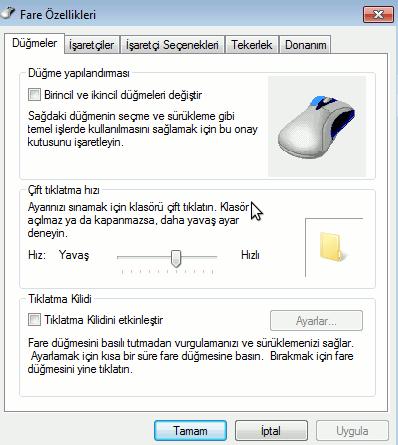 Mahmudiye HEM Windows 7 Modul 1~ 30 ~ Bölge ve Dil Dil, sayı ve tarih formatlarının gösterim şekli ve klavye türünü değiştirilmesini sağlar Biçimler sekmesinde tarih ve saatin gösteriliş formatı