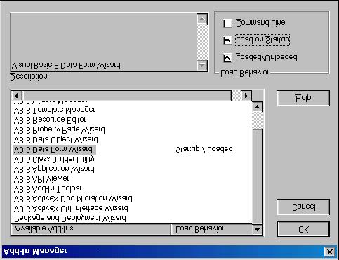 4 DATA FORM WİZARD İLE FORM OLUŞTURULMASI Data Form Wizard (sihirbaz) ara birimi ile veritabanı arasında bir bağlantı kurularak tek-form, ana-alt form ve flexgrid içeren formlar kolayca