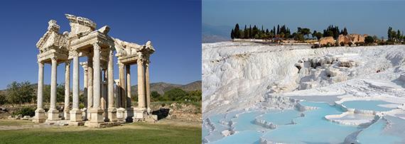 Hierapolis, Laodikeia ve Afrodisias gezileri. Çok az tanınan Sagalassos ve Kibyra'nın keşfi. Pamukkale Tripolis Otelde bir ve Sagalassos Lodge&Spa'da iki keyifli gece.