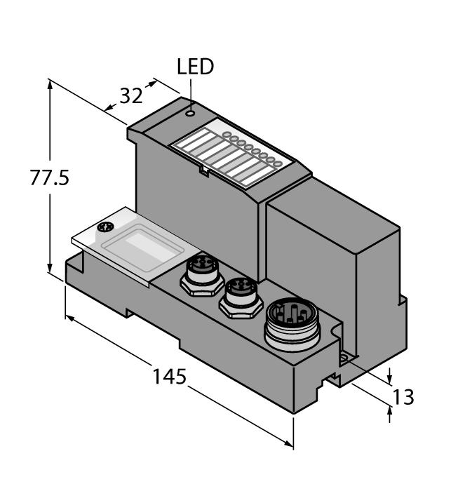 IEC 61131-3 e göre CODESYS V3 programlanabilir Ethernet ve USB programlama arayüzü Koruma sınıfı IP67 Entegre güç beslemesi PLC durumu, besleme gerilimi, grup ve veri yolu hataları gösterimi için