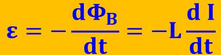 9. I (artan akım) I (azalan akım) e L e L e L e L Bir indüktör üzerinden geçen akım zamanla değişiyorsa indüktörden geçen