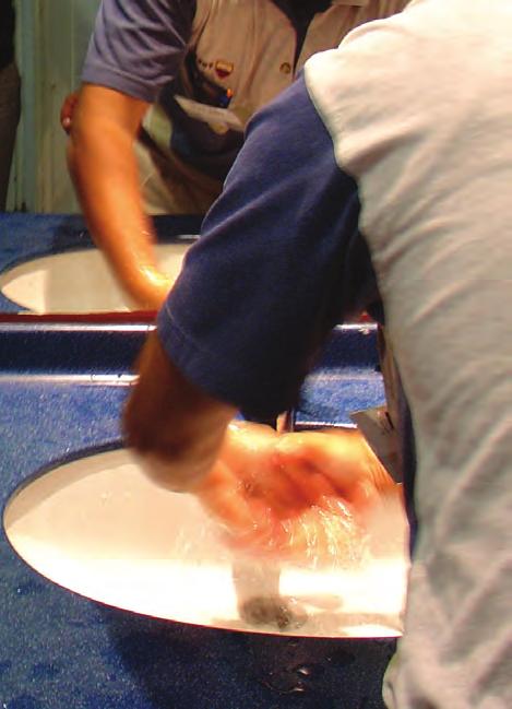 yapısı ile el yıkama etkinliğinin, yüzey temizliğinin, çapraz bulaşmanın çıplak gözle görünür hale gelmesini sağlayan bir eğitim malzemesidir.