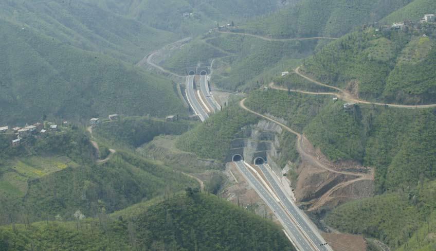* Devam eden projeler 2011- Özka-Kalyon Ortaklığı Ordu-Mesudiye Yolu Tünelleri (1350 m) (90 m 2 ) 2010 - Cengiz - Mapa - Kolin - Limak ortaklığı Ankara - Sivas Hızlı Tren Projesi Yozgat Tüneli (4500
