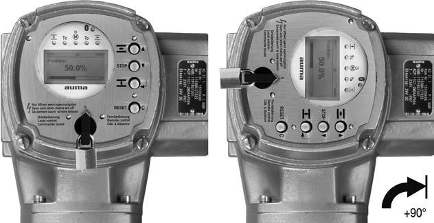 SG 05.1 SG 12.1/SGR 05.1 SGR 12.1 Kontrol ünitesi: elektronik (MWG) Montaj 8. Aktüatörü cıvatalarla [4] bağlayın.