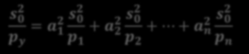 TERS AĞIRLIK (KOFAKTÖR) Bu ölçülerin bir fonksiyonu y nin ortalama hatası y = a 1 L 1 + a L + + a n L n = a 1 a a n dy = a 1 dl 1 + a dl + a n dl n = A dl m y = a 1 m 1 + a