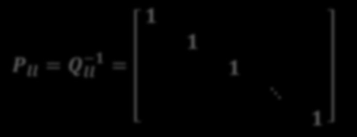 Matrisi Q ll = 1 1 1 1 Duyarlıkları Eşit Ölçülerin Ters Ağırlık Matrisi