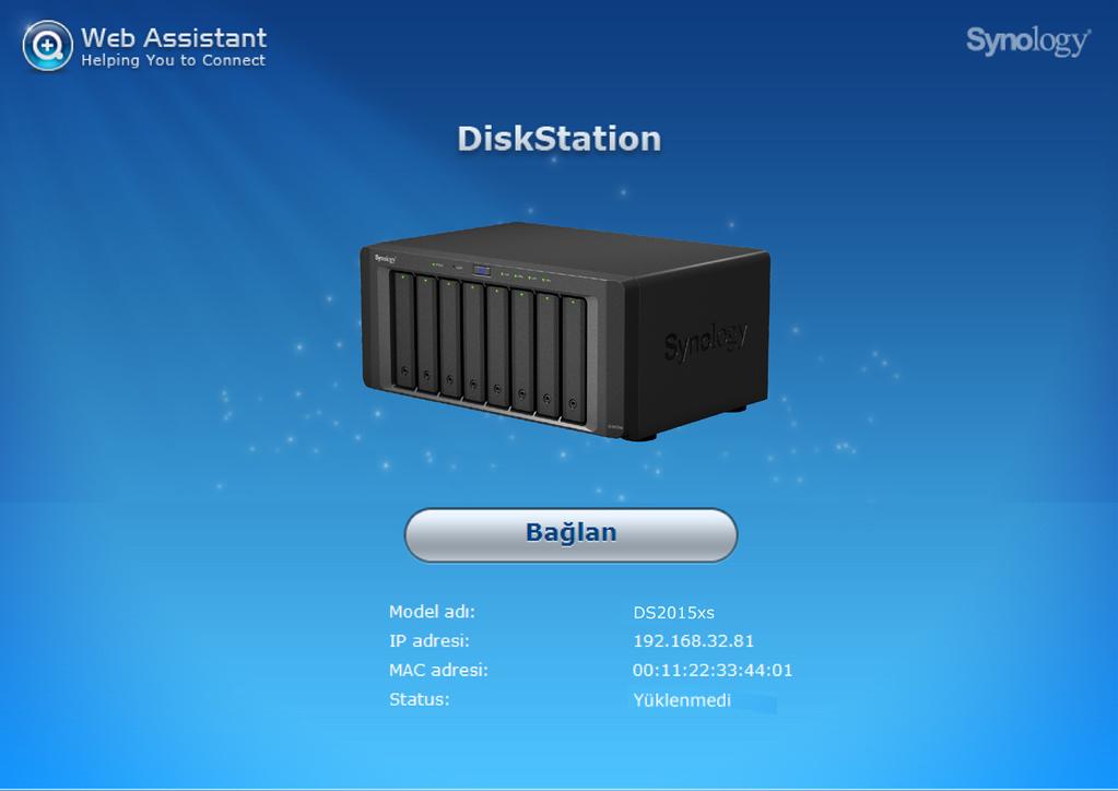 Bölüm DiskStation'a DSM yükleyin 3 Donanım kurulumu tamamlandıktan sonra, Synology'nin tarayıcı tabanlı işletim sistemi olan DiskStation Manager'i (DSM) DiskStation sunucunuza yükleyin.