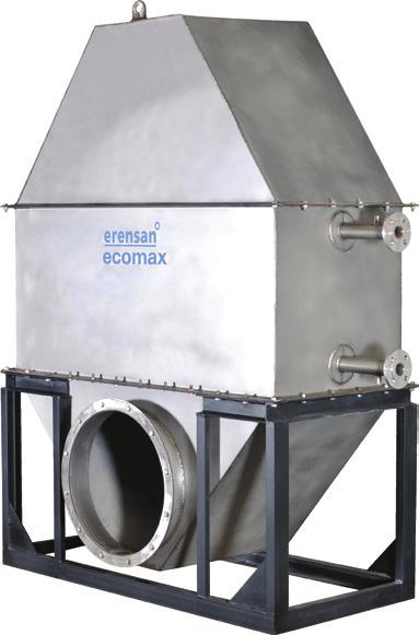 ECOMAX-F Paslanmaz Çelik Yoğuşmalı Ekonomizör ECOMAX-F 95 kw ile 6470 kw arasında gaz yakıtlı kazanlar için yoğuşmalı ekonomizör ECOMAX-F gaz yakıtla çalışan kazanda baca gazlarındaki duyulabilir ve