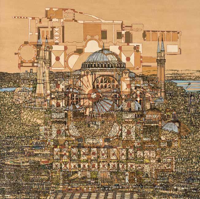 Ayasofya; İkili Bakış Hagia Sophia; Dual Glance Tuval üzerine