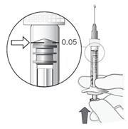 Şekil 3 İğnenin takılması Hava kabarcıklarını n giderilmesi 7. Bir 30G x ½ steril enjeksiyon iğnesini, Luer kilidi üzerinde sıkıca döndürerek enjektöre düz olarak sabitleyiniz (bkz. Şekil 4) 8.