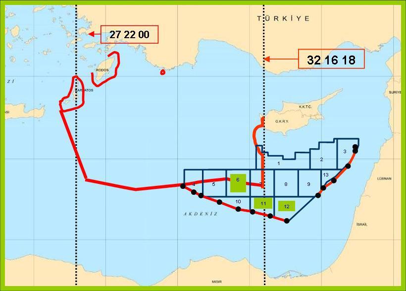 Harita 16: Prof. Dr. Sertaç Hami Başeren in Türkiye nin Muhtemel MEB ini Gösterir Haritası 310.