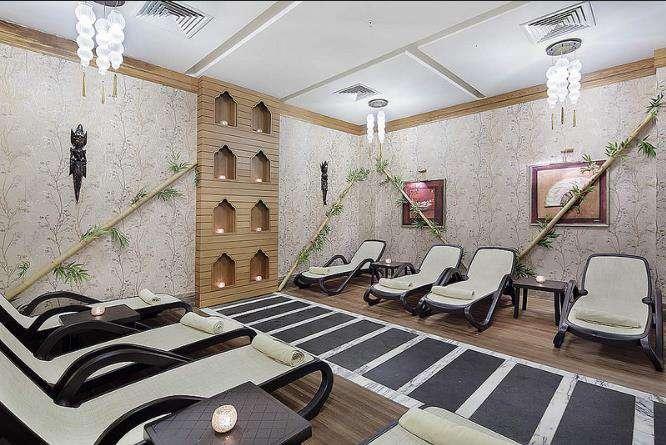 SPA Tam teşekküllü SPA sağlık ve güzellik bölümü ( ücretli cilt ve vücut bakım kürleri), kar odası, tuz odası, buhar odası, fin sauna, bio sauna, ile ve SPA anlayışına