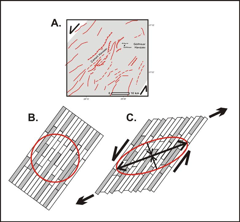 kıvrım eksenleri ana fay sistemlerine paraleldir. İbecik Formasyonu nda ise sol yanal makaslamaya uygun olarak 15 derece açılıdır.