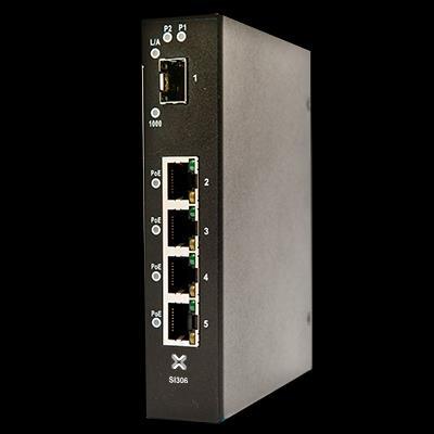 SWITCH SI306 Industrial 5 port Gigabit PoE Ethernet Switch (4GigaPoE+1SFP) Xentino SI306 serilerinde 5 portlu (4xPOE + 1xSFP), hem IEEE 802.3af hemde IEEE 802.