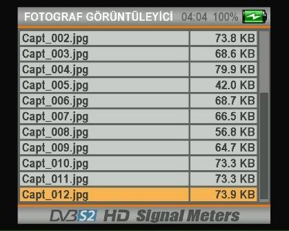 FOTOĞRAF GÖSTERİCİ: Cihazı kullanırken USB hafıza kartınız takılı ise herhangi bir menüde iken MENU ve ON/OFF tuşlarına