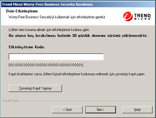 Worry-Free Business Security 9.5 Yükleme ve Yükseltme Kılavuzu Nota Bazı son nokta güvenlik yazılımları sadece algılanabilir, ancak kaldırılamaz. Bu durumda, önce yazılımı manuel olarak kaldırın.