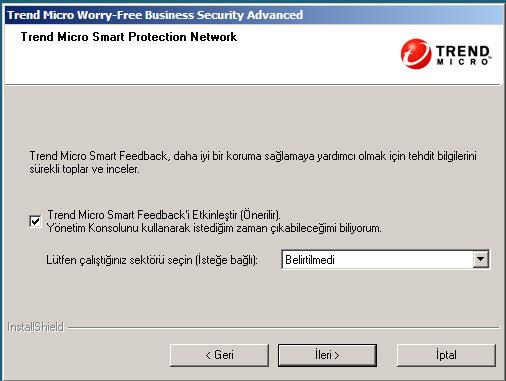 Worry-Free Business Security 9.5 Yükleme ve Yükseltme Kılavuzu Alıcı/Alıcılar: SMTP sunucusunun uyarı bildirimlerini göndermek için kullandığı e-posta adresi/adresleri.