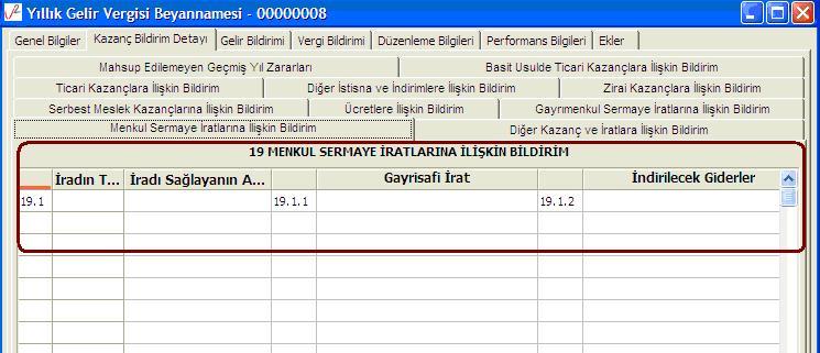 İradın türü,iradı sağlayanın Adı-