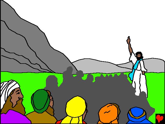 İsa öğrencilerini, oturup öğrettiği dağda ıssız bir yere götürdü.