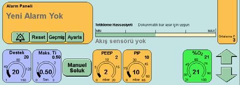 için doğrudan çubuğa dokunun. Hassasiyeti gerekli seviyeye artırın.