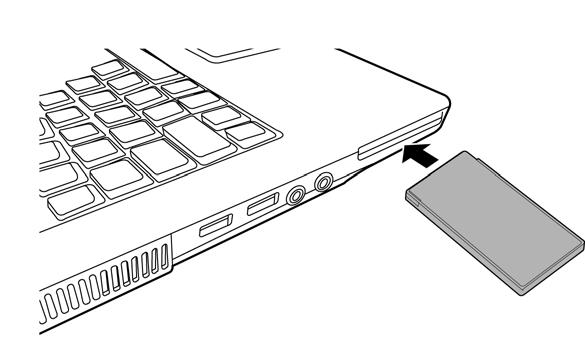 İsteğe Bağlı Aygıtlar PC kartı Bilgisayarda bir adet 5 mm Tür II kartın takılabildiği bir PC Kartı yuvası bulunmaktadır.