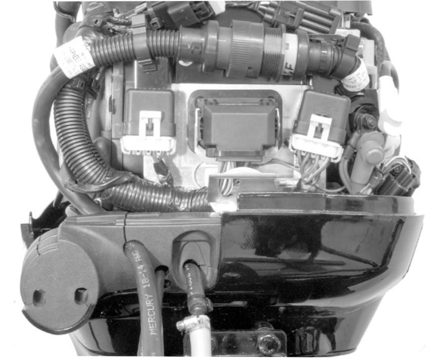DIŞTAN TAKMALI MOTOR MONTAJI Uzktn kumnd kblo demetini kuçuk hlk üzerinden yönlendirin. 14 pimli konektörü motor donnımın bğlyın ve donnımı tutucu ile sbitleyin.