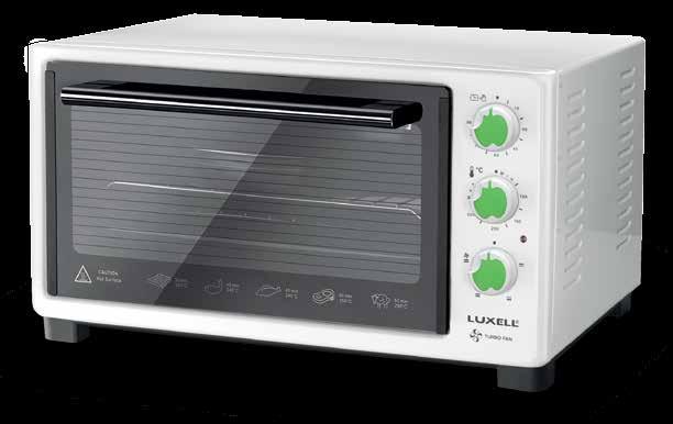 LX-13535 Yeni Beyaz Börekçi YENİ TASARIM Fırın gücü; 1800 W Turbo fanlı pişirme özelliği Net 40 lt iç hacim Zil uyarılı, zaman ayarlı Isıyı yoğunlaştırarak