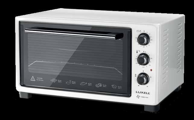 LX-13525 Basic Beyaz YENİ TASARIM Fırın gücü; 1800 W Turbo fanlı pişirme özelliği Net 39 lt iç hacim Zil uyarılı, zaman ayarlı Isıyı yoğunlaştırarak yansıtan